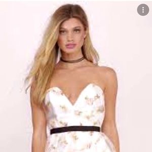 Tobi Floral strapless dress sz L